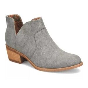 B.O.C Women's Stacked Heel Lucy Comfort Suede Shooties in Light Gray 9.5 NWOB